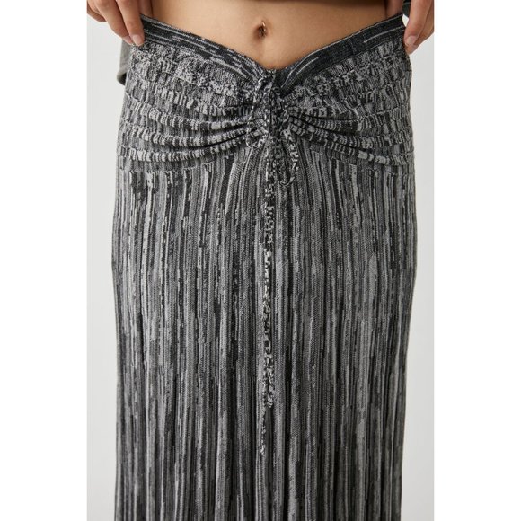 FREE PEOPLE Silvia Sweater Convertible Maxi Skirt / Grey Combo - Picture 6 of 11